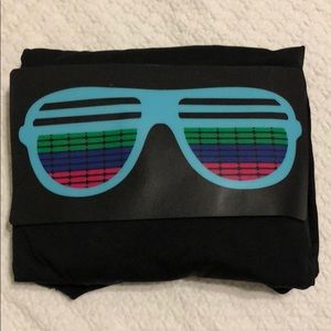 Sound Activated Light Up Black T Shirt Medium Men